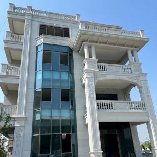 西宁 白麻花岗岩别墅外墙干挂效果展示