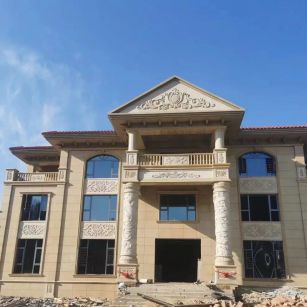 西宁 黄金麻花岗岩别墅外墙干挂