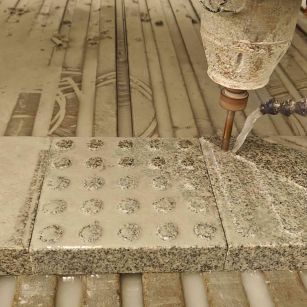 西宁 芝麻白花岗岩石材盲人石、盲道石、盲点石