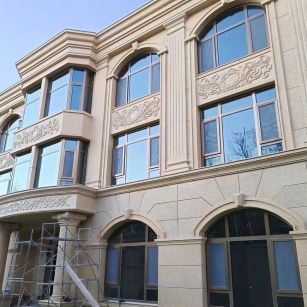 西宁 黄金麻花岗岩别墅外墙干挂