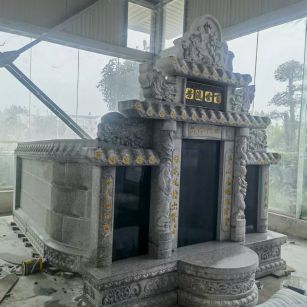 西宁 芝麻白墓碑效果展示图