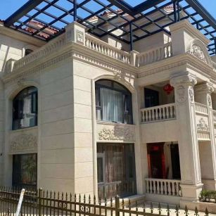 西宁 黄金麻花岗岩荔枝面别墅外墙干挂