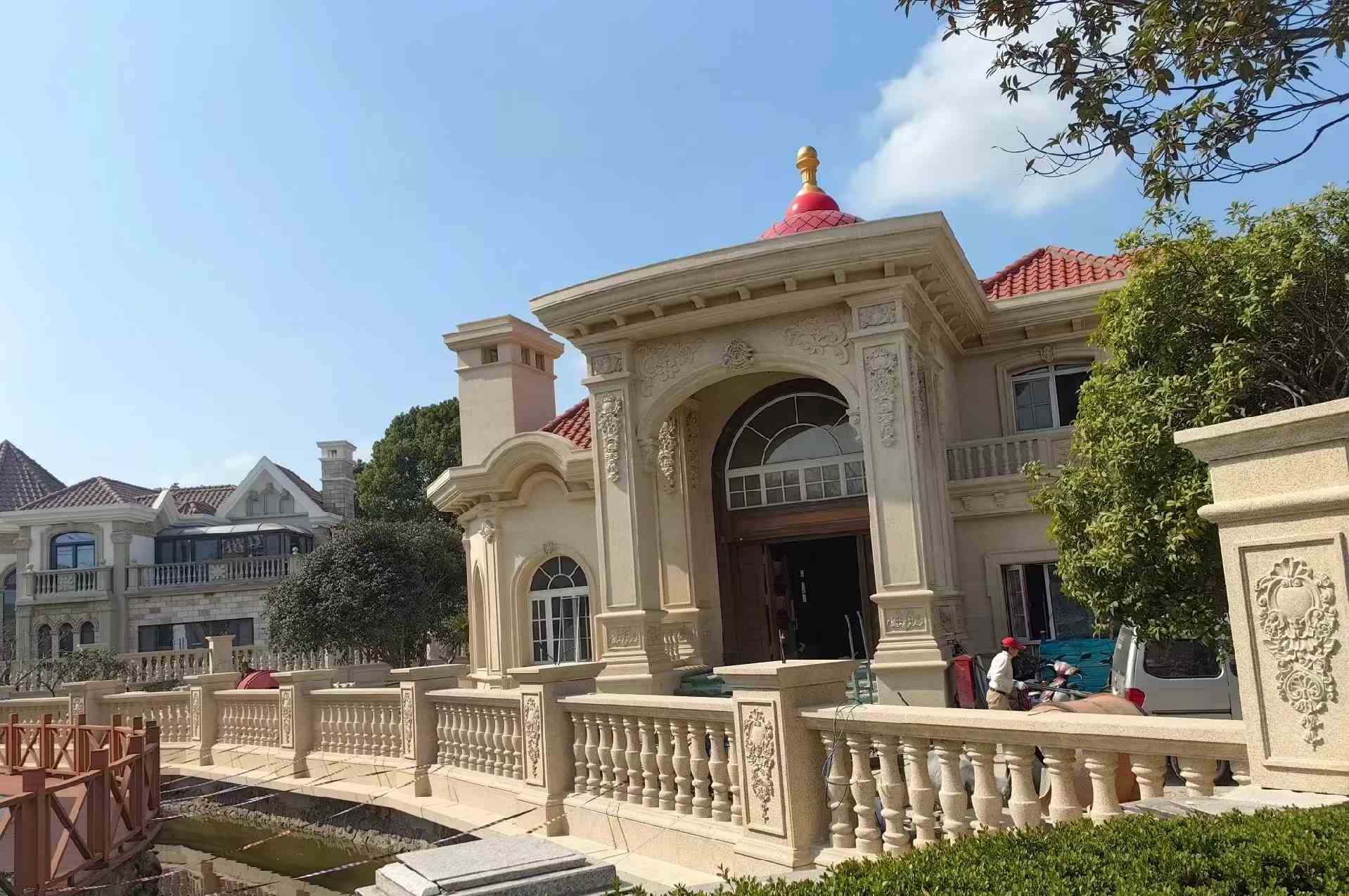 西宁 黄金麻花岗岩欧式别墅