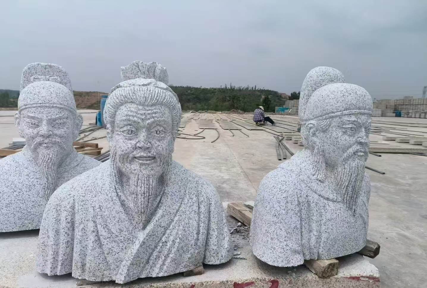 西宁 白麻花岗岩石材人物立体雕刻