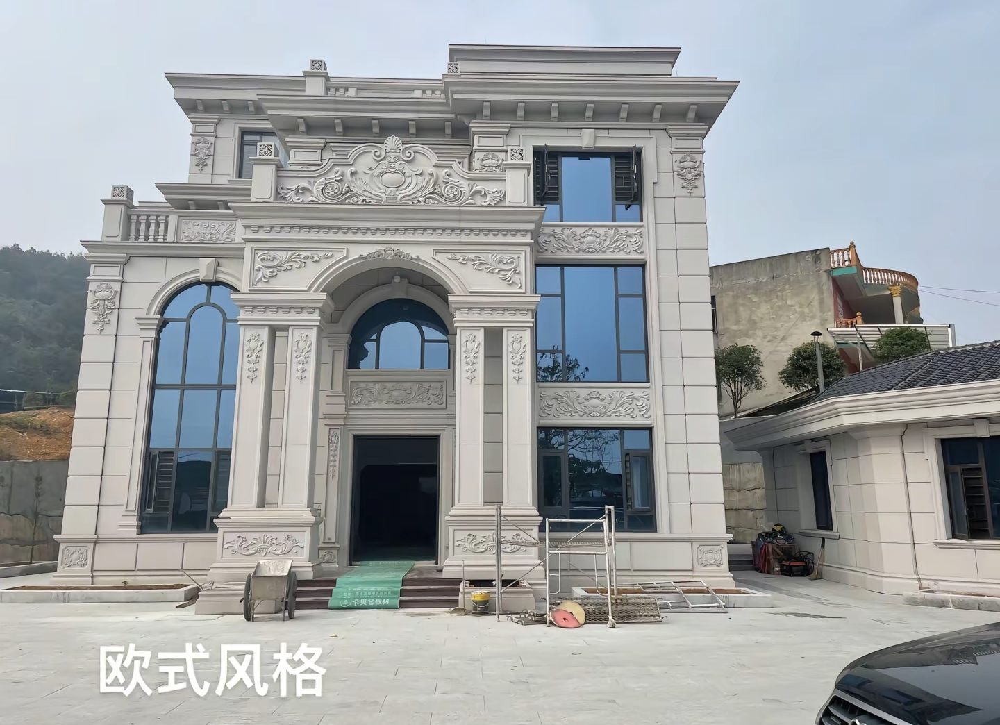 西宁 白麻花岗岩别墅外墙干挂