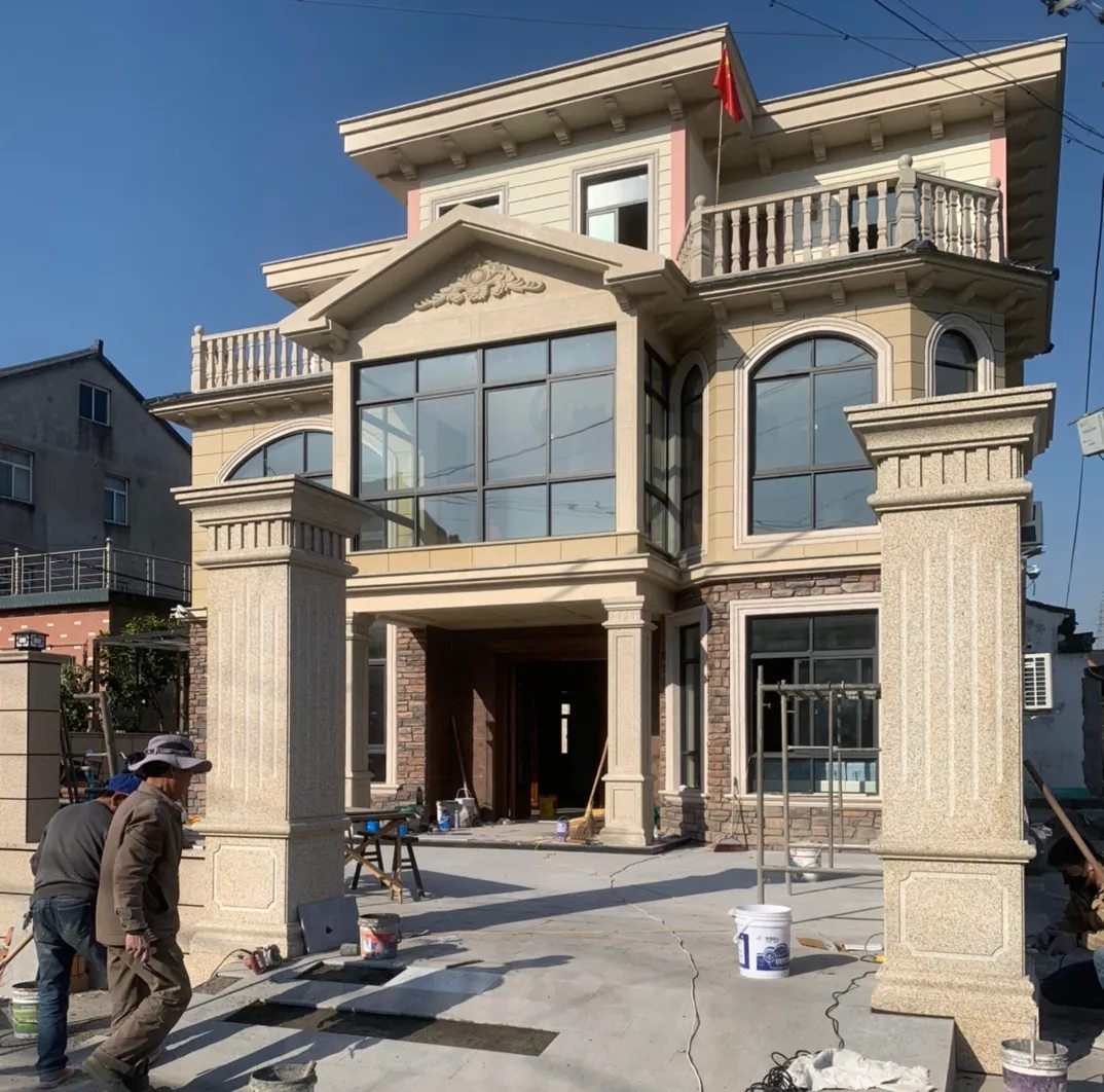 西宁 黄金麻花岗岩荔枝面别墅外墙干挂私家专属